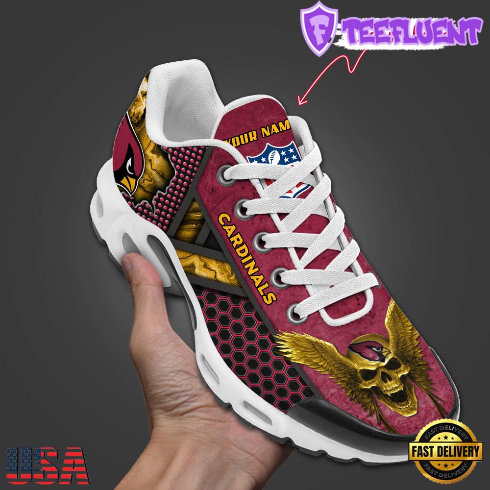 Custom Name NFL Arizona Cardinals Skull Air Max Plus Shoes