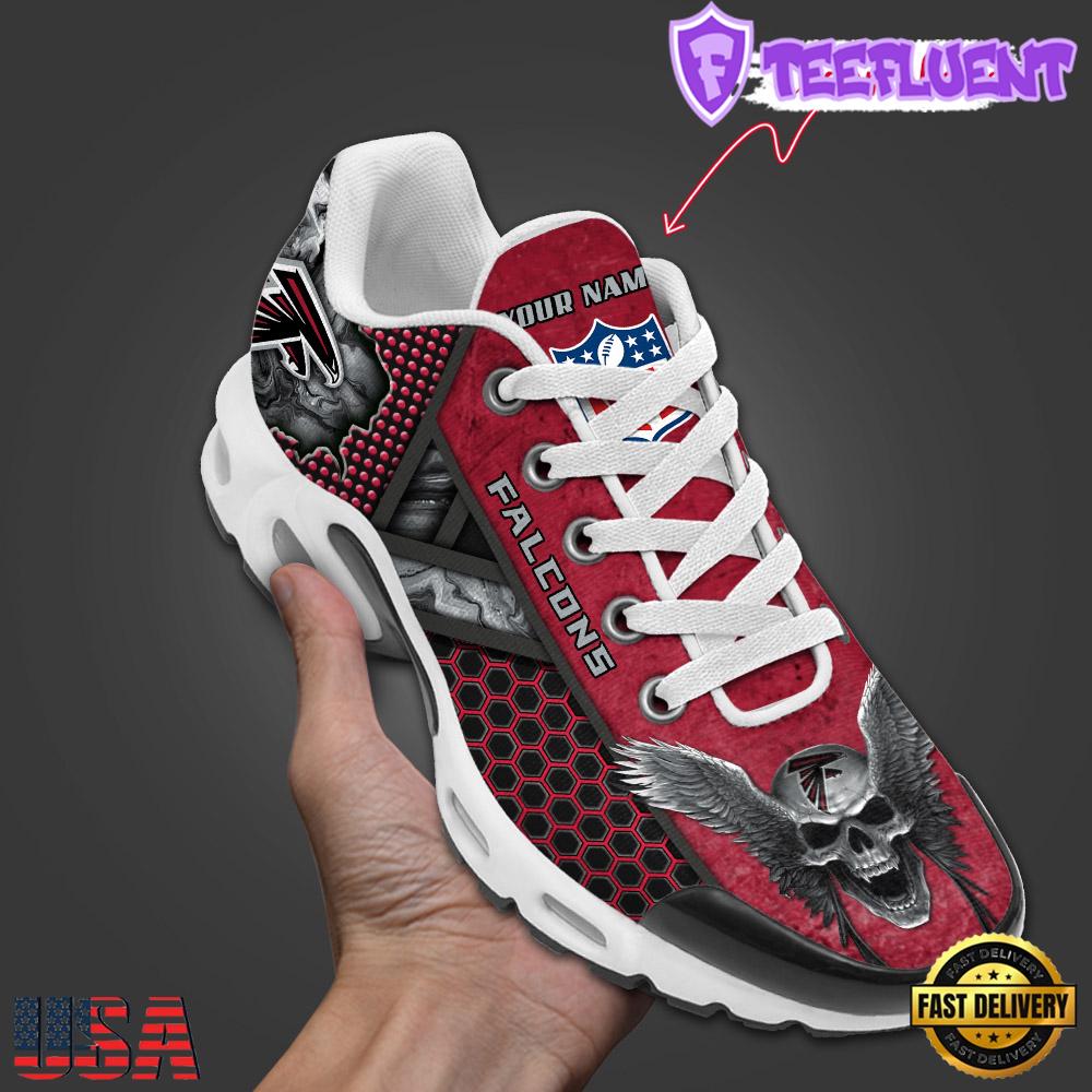 Custom Name NFL Atlanta Falcons Skull Air Max Plus Shoes