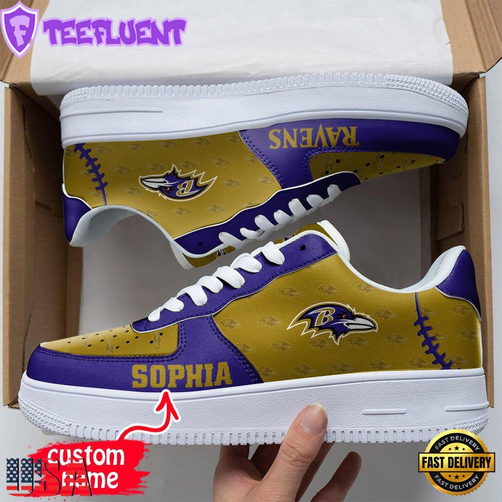 Custom Name NFL Baltimore Ravens Air Force 1
