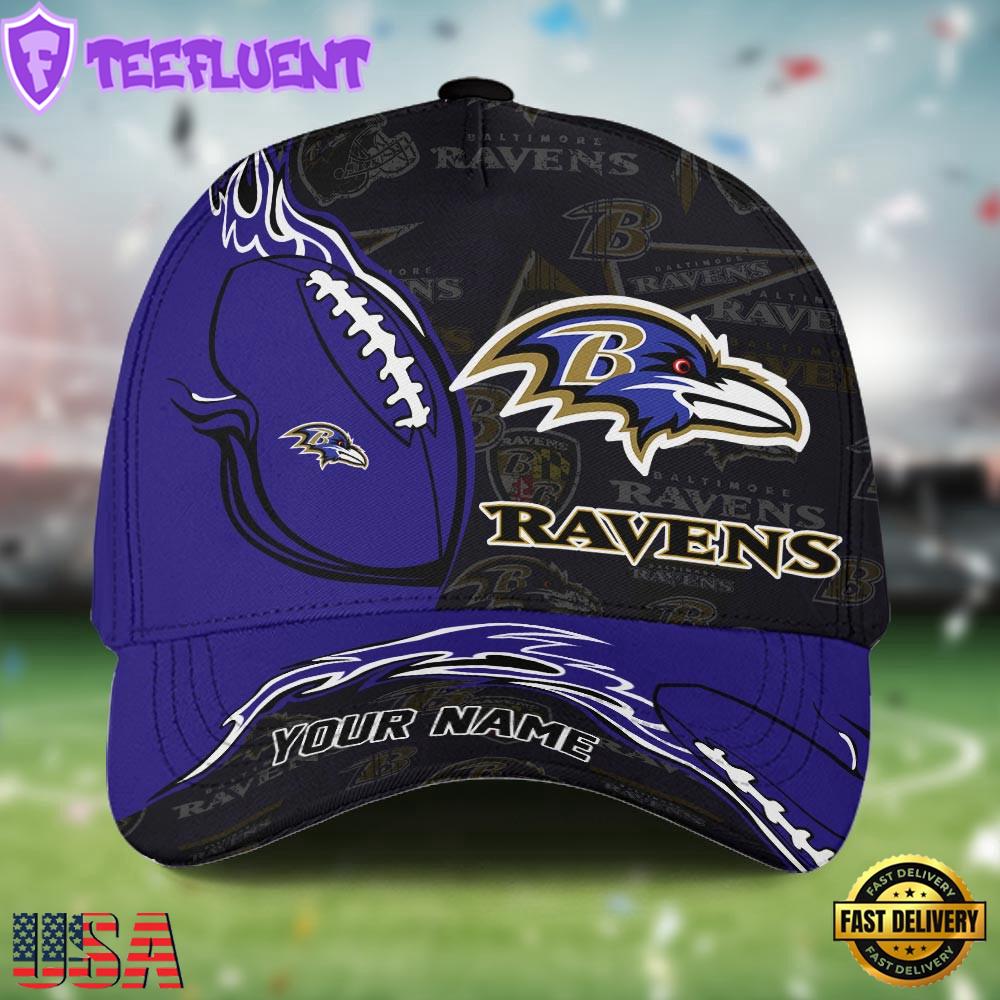 Custom Name NFL Baltimore Ravens Classic Cap For Fans
