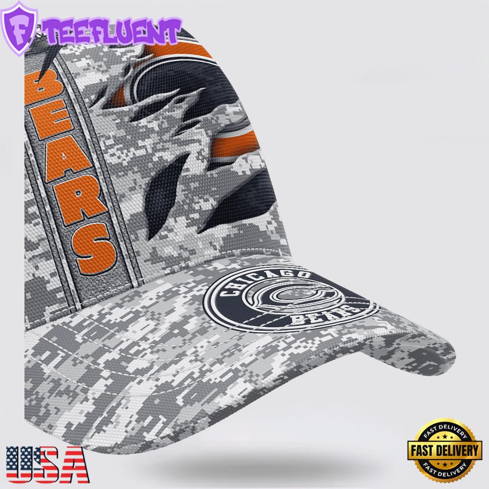 Custom Name NFL Bears Camo US Classic Baseball Cap Hats Custom Name NFL Bears Camo US Classic Baseball Cap Hats