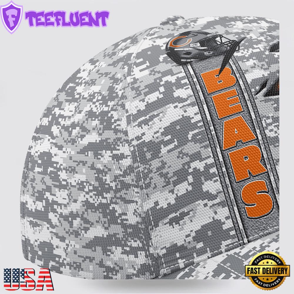 Custom Name NFL Bears Camo US Classic Baseball Cap Hats Custom Name NFL Bears Camo US Classic Baseball Cap Hats