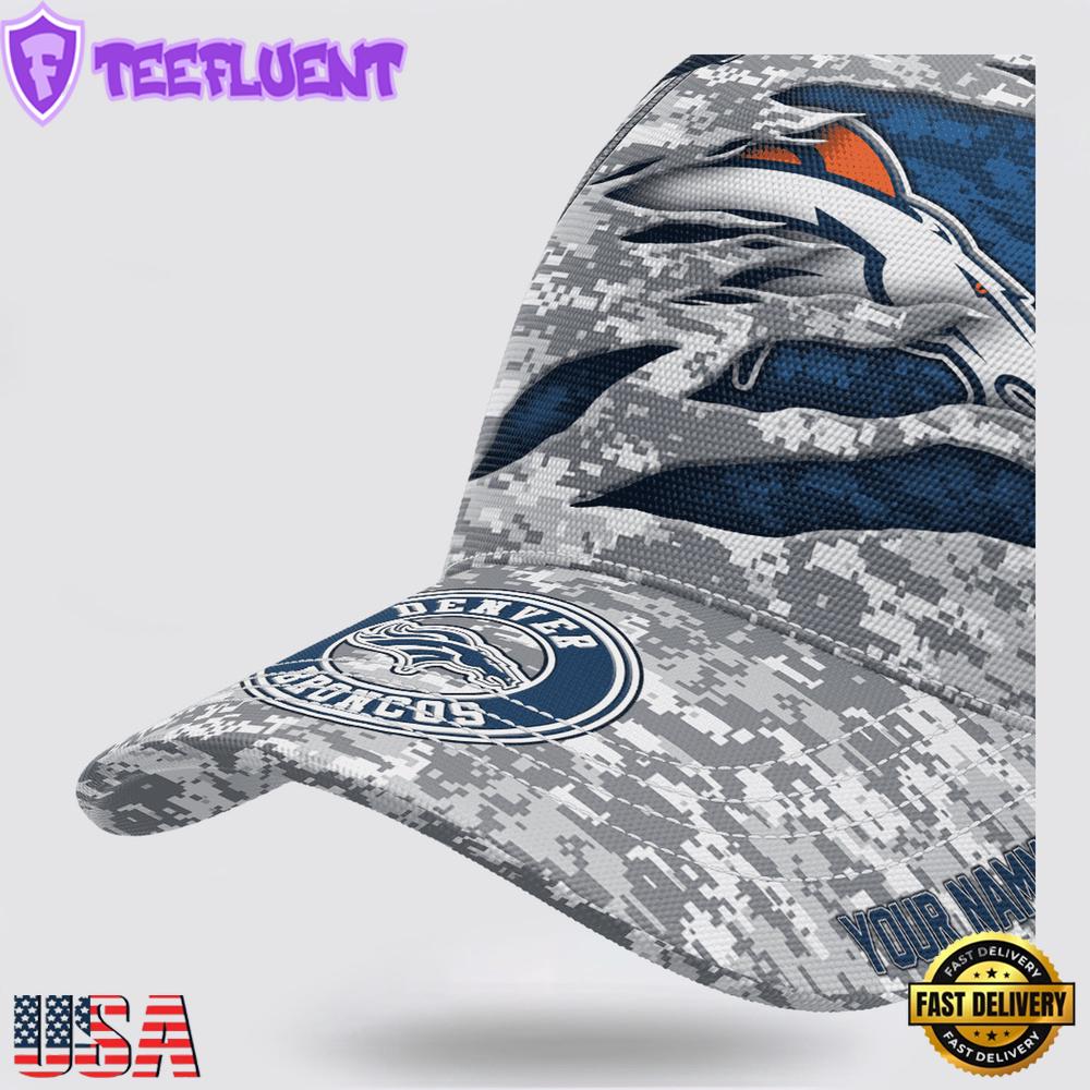 Custom Name NFL Broncos Camo US Classic Baseball Cap Hats Custom Name NFL Broncos Camo US Classic Baseball Cap Hats
