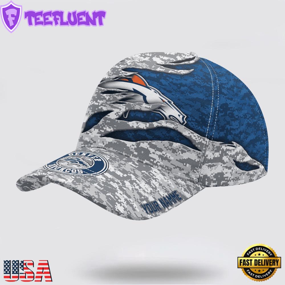 Custom Name NFL Broncos Camo US Classic Baseball Cap Hats Custom Name NFL Broncos Camo US Classic Baseball Cap Hats