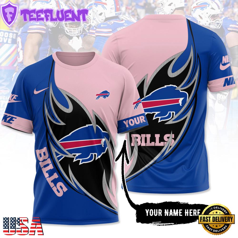 Custom Name NFL Buffalo Bills All Over Print T-Shirt For Fans