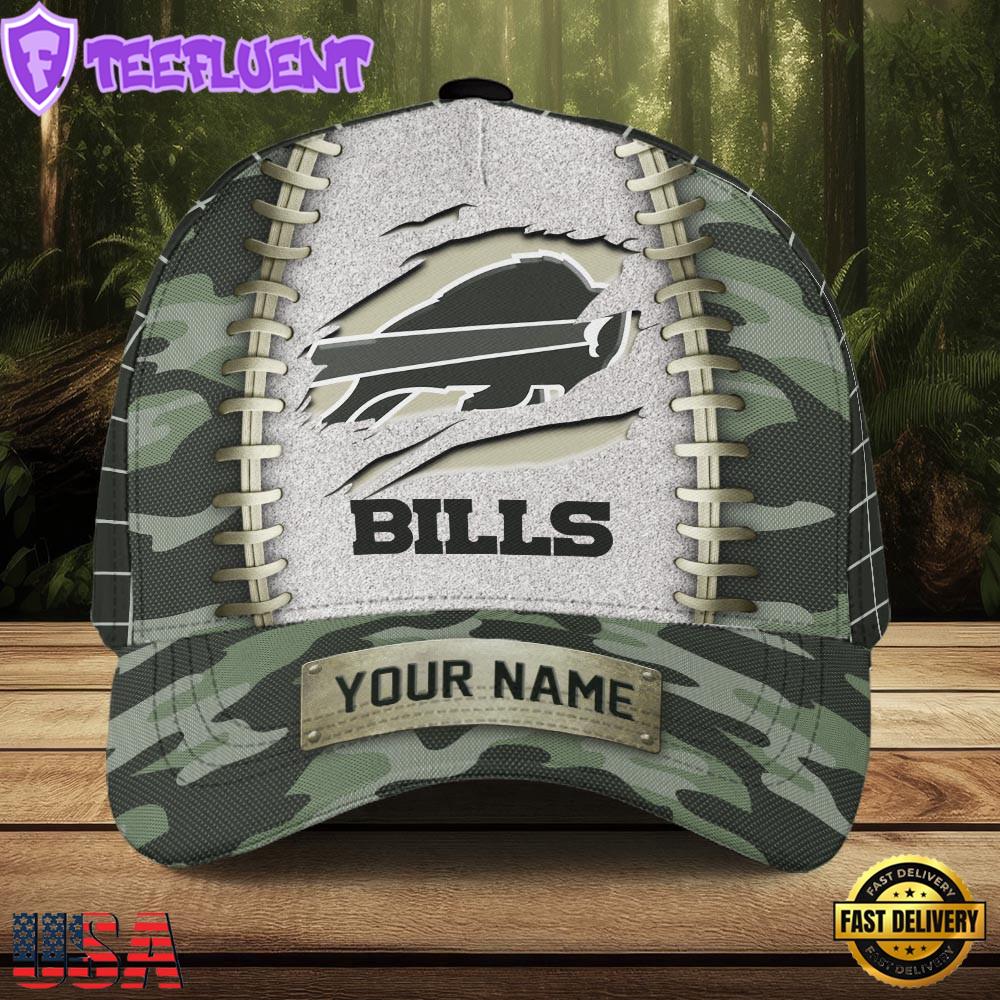 Custom Name NFL Buffalo Bills Camo Hunting Classic Cap For Fans