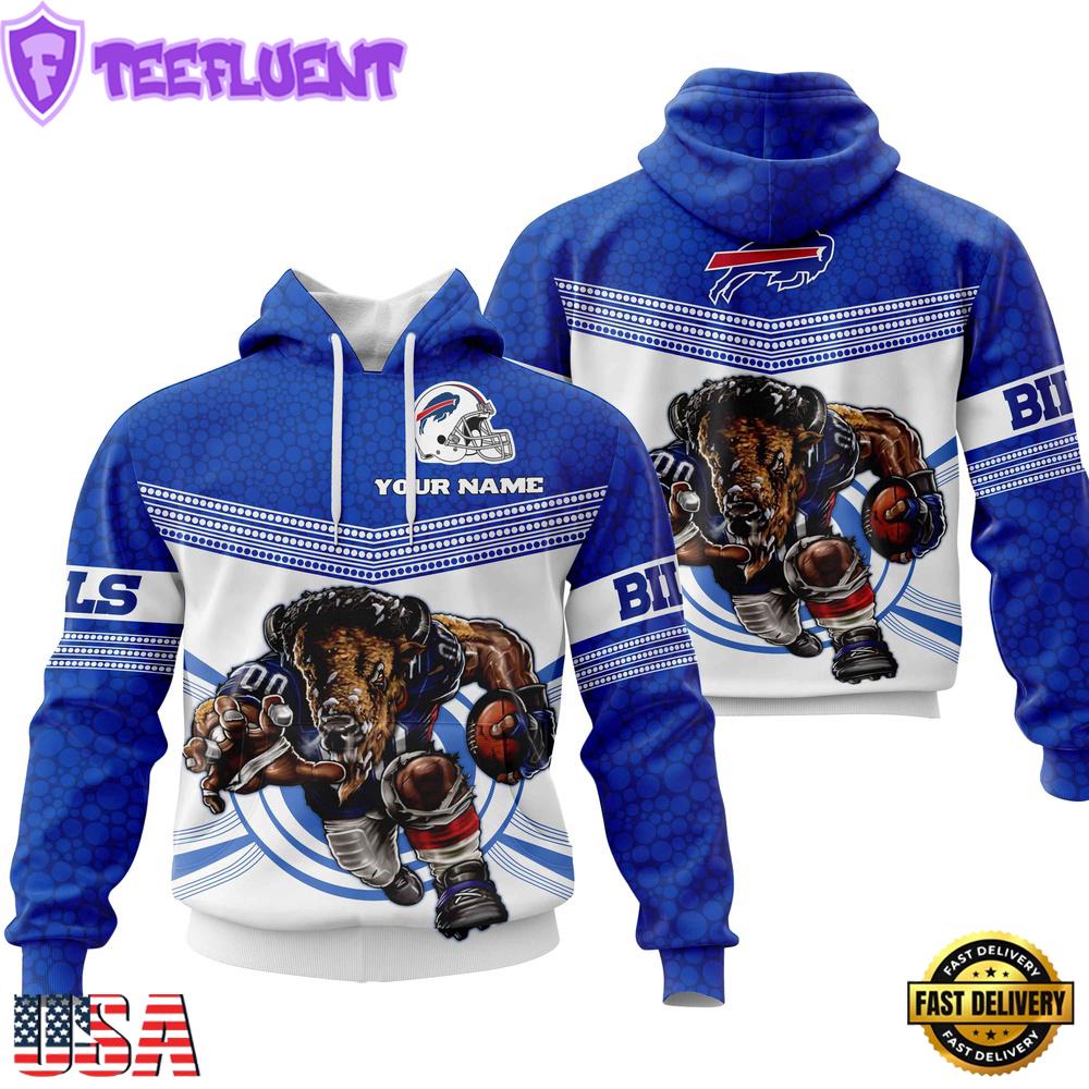 NFL Custom NameBuffalo Bills Mascot All Over Print Hoodie Shirt , NFL Unisex Hoodies NFL Custom NameBuffalo Bills Mascot All Over Print Hoodie Shirt , NFL Unisex Hoodies