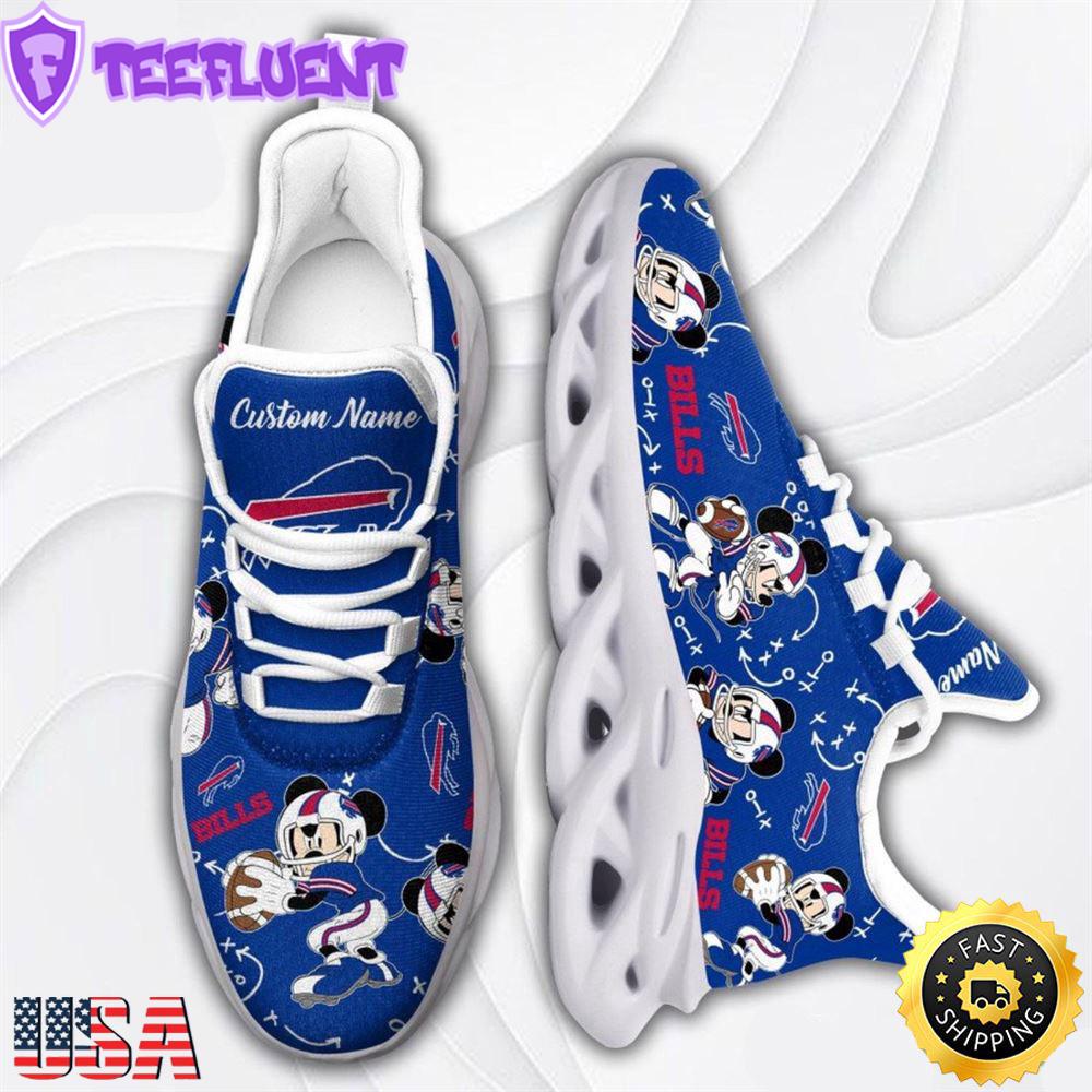 Custom Name NFL Buffalo Bills Mickey Mouse Max Soul Shoes