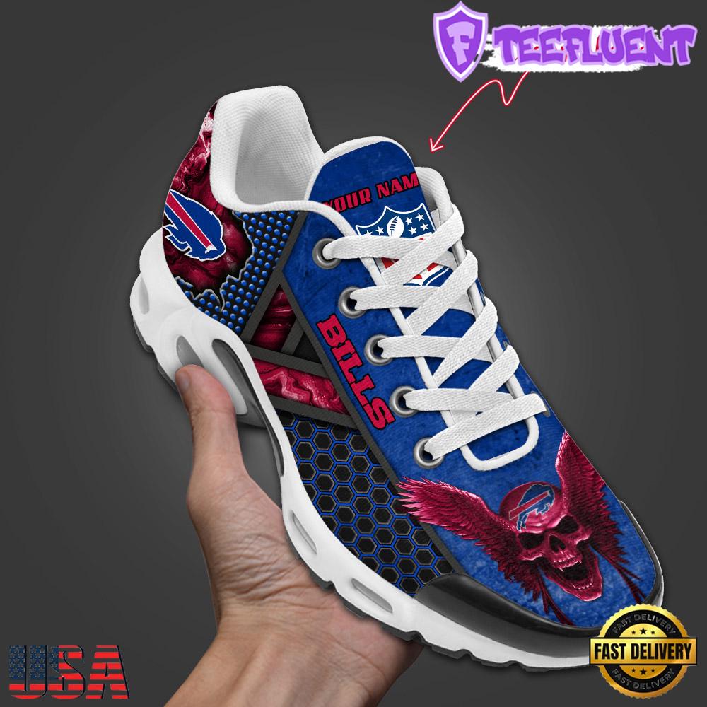 Custom Name NFL Buffalo Bills Skull Air Max Plus Shoes