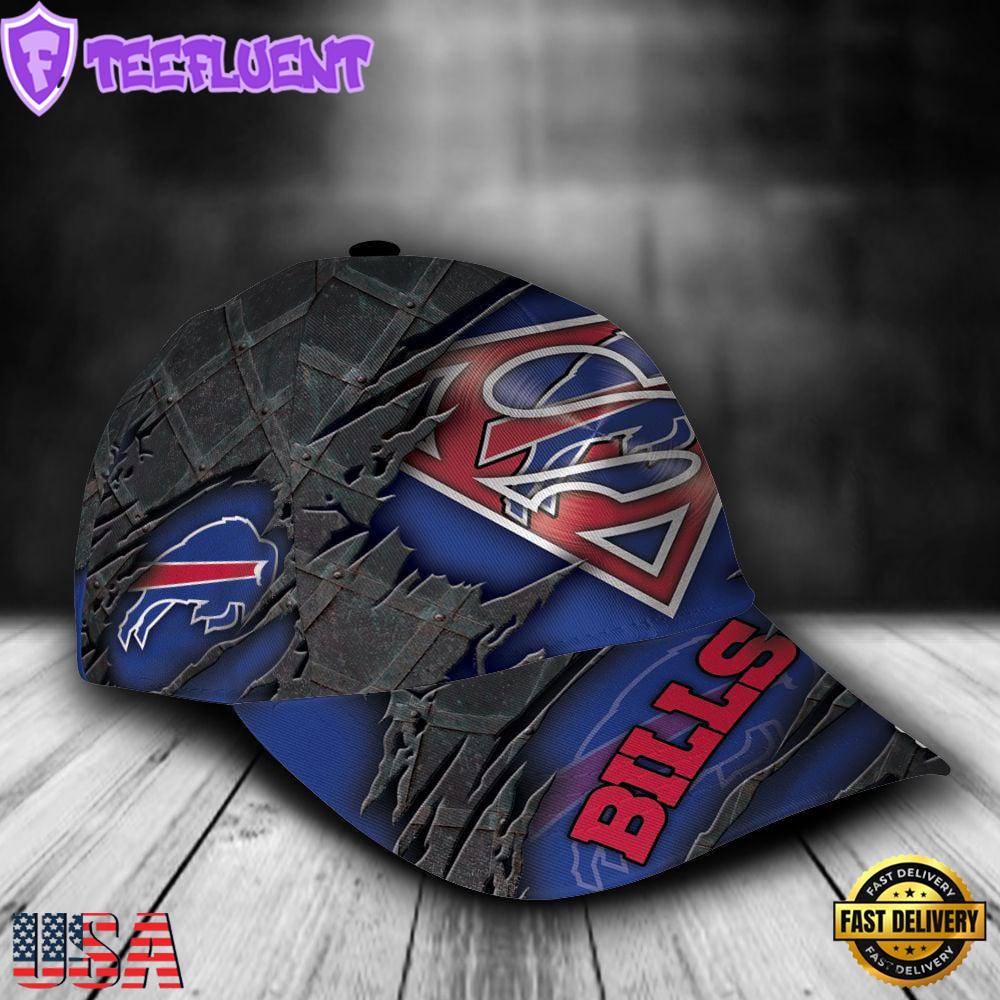Custom Name NFL Buffalo Bills Superman All Over Print 3D Classic Cap