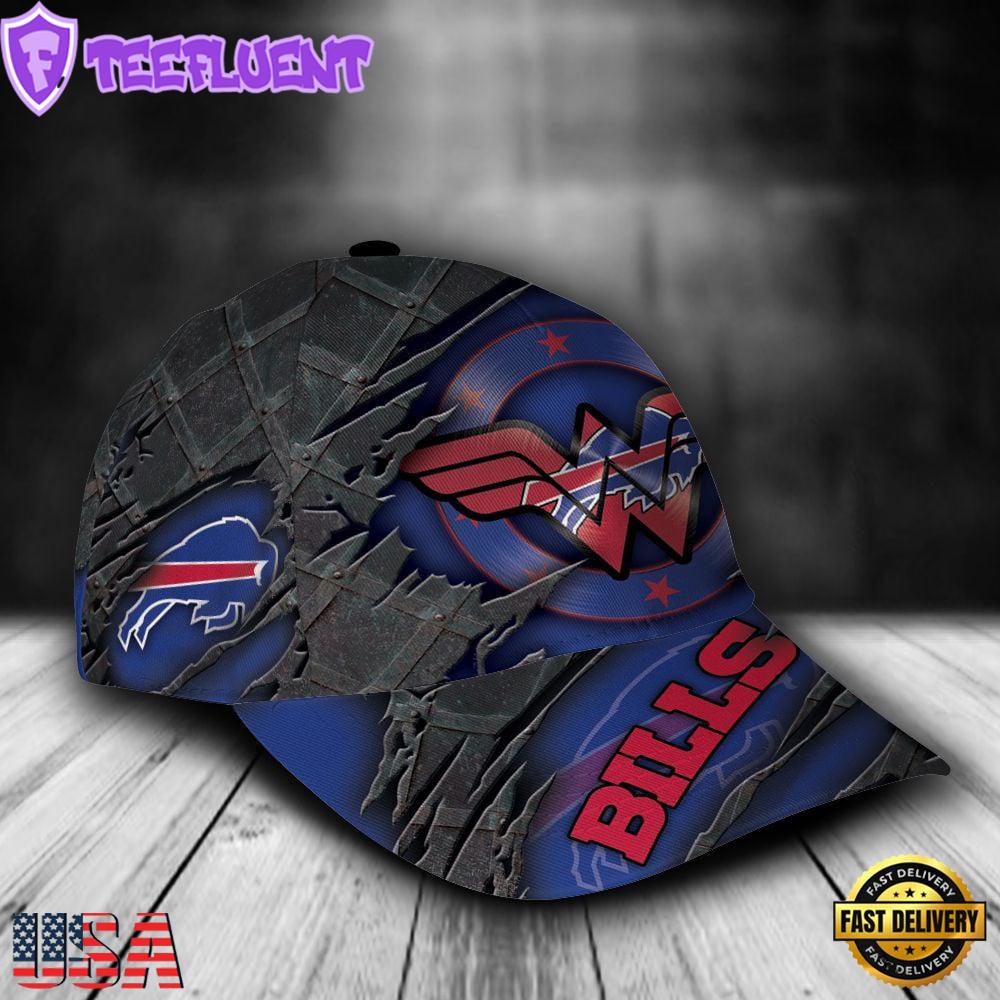 Custom Name NFL Buffalo Bills Wonder Woman All Over Print 3D Classic Cap