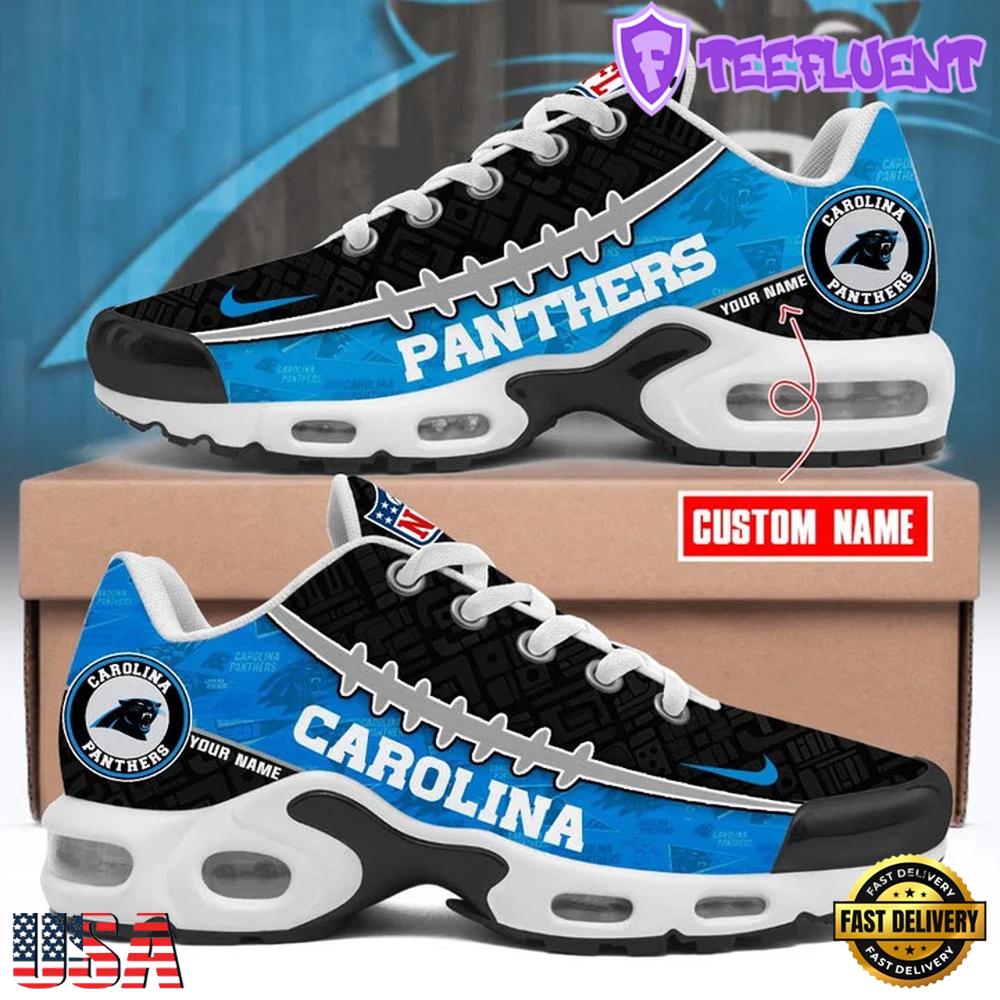 Custom Name NFL Carolina Panthers Air Max Plus Shoes
