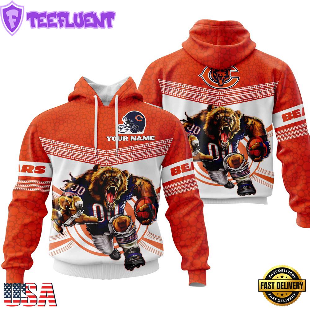 NFL Custom NameChicago Bears Mascot All Over Print Hoodie Shirt , NFL Unisex Hoodies NFL Custom NameChicago Bears Mascot All Over Print Hoodie Shirt , NFL Unisex Hoodies