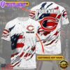 Custom Name NFL Chicago Bears US Flag All Over Print T-Shirt