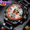 Custom Name NFL Cincinnati Bengals Black Stainless Steel Watch Gift For Fans