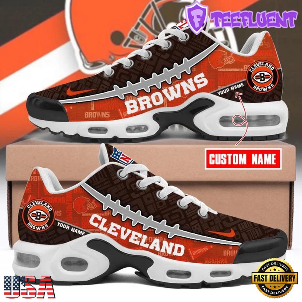 Custom Name NFL Cleveland Browns Air Max Plus Shoes