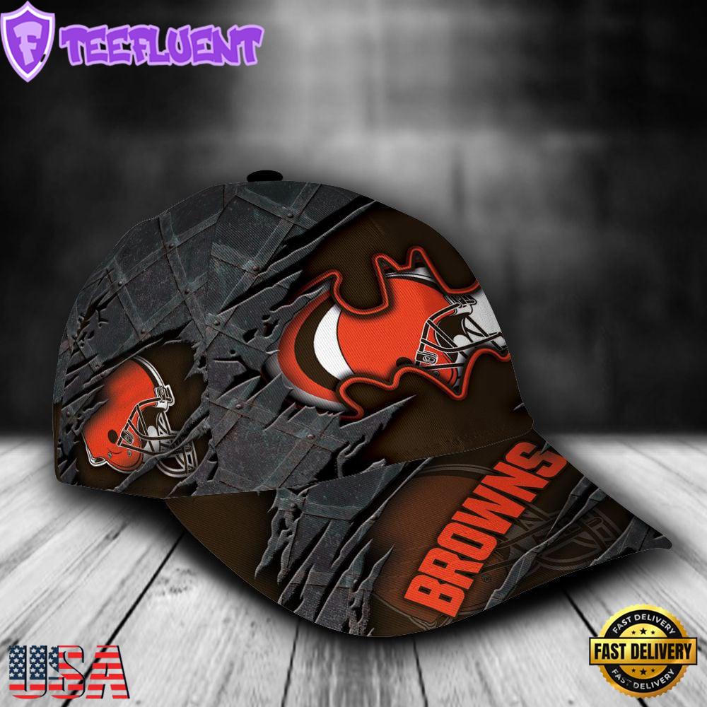 Custom Name NFL Cleveland Browns Batman Logo All Over Print 3D Classic Cap