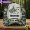 Custom Name NFL Cleveland Browns Camo Hunting Classic Cap For Fans