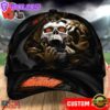 Custom Name NFL Cleveland Browns Skull Halloween Baseball Cap