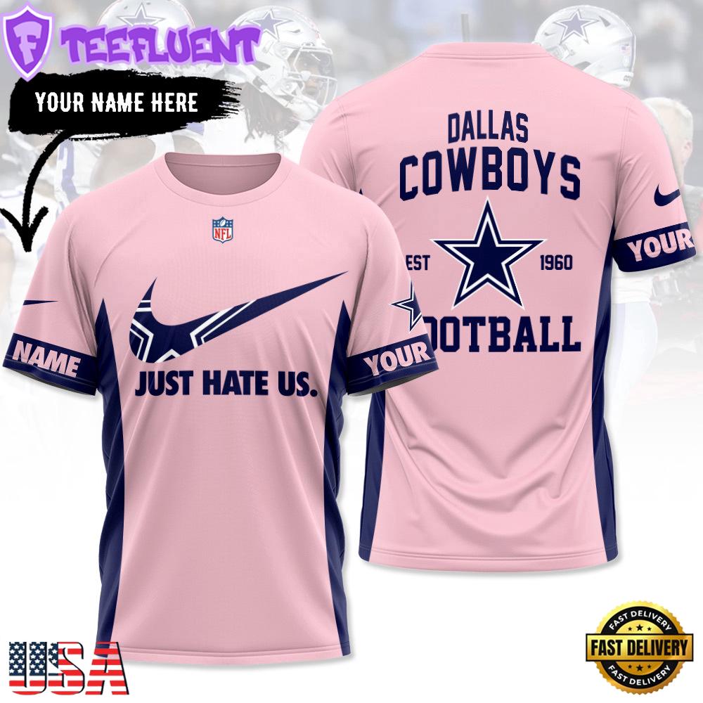 Custom Name NFL Dallas Cowboy Team All Over Print T-Shirt For Fans