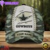 Custom Name NFL Dallas Cowboys Camo Hunting Classic Cap For Fans