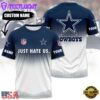 Custom Name NFL Dallas Cowboys Football Team All Over Print T-Shirt For Fans