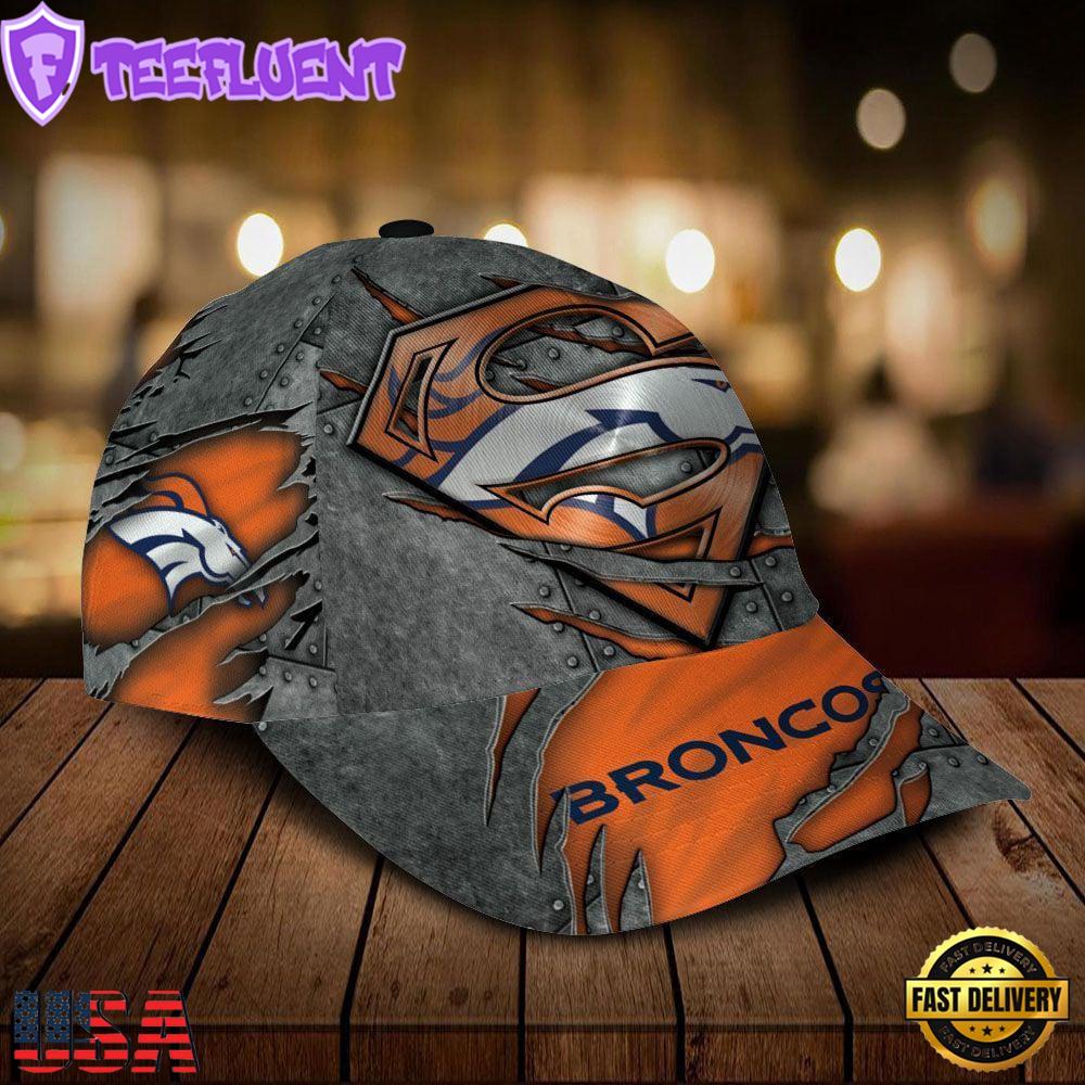Custom Name NFL Denver Broncos Superman All Over Print 3D Classic Cap