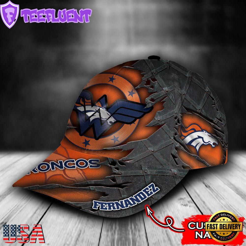 Custom Name NFL Denver Broncos Wonder Woman All Over Print 3D Classic Cap