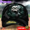 Custom Name NFL Green Bay Packers Skull Halloween Baseball Cap
