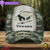 Custom Name NFL Houston Texans Camo Hunting Classic Cap For Fans
