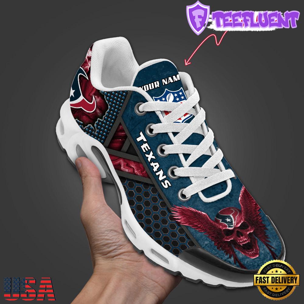 Custom Name NFL Houston Texans Skull Air Max Plus Shoes