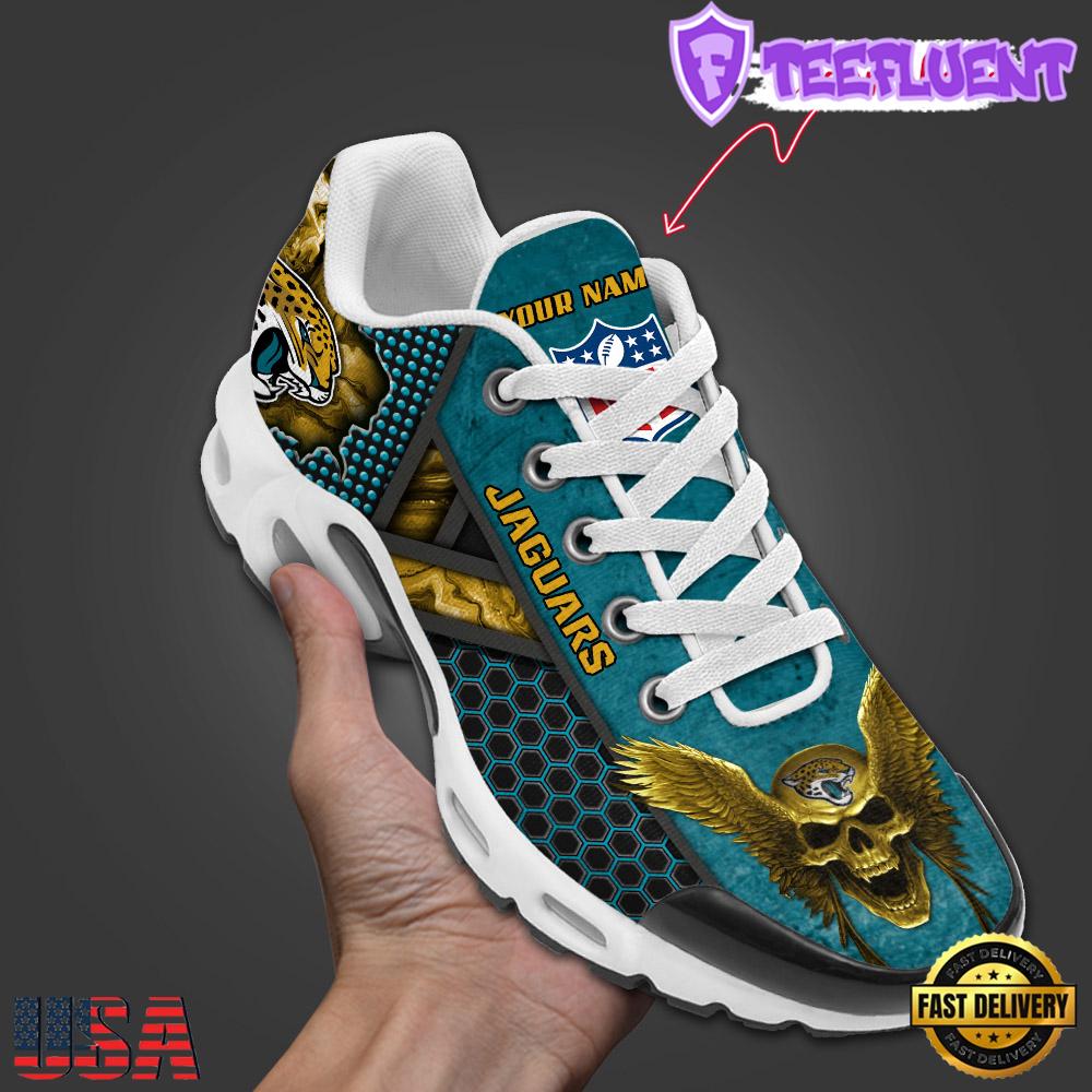 Custom Name NFL Jacksonville Jaguars Skull Air Max Plus Shoes