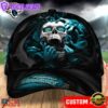 Custom Name NFL Jacksonville Jaguars Skull Halloween Baseball Cap