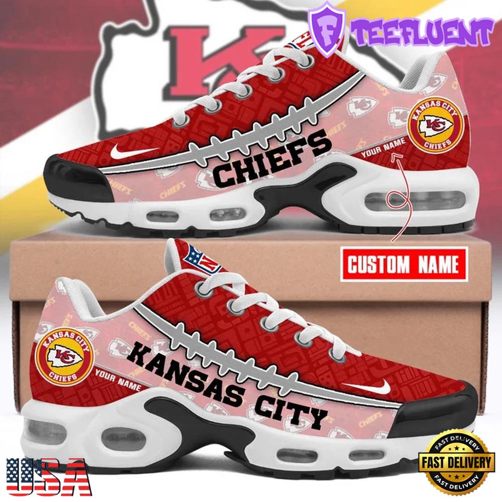 Custom Name NFL Kansas City Chiefs Air Max Plus Shoes