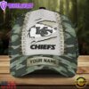 Custom Name NFL Kansas City Chiefs Camo Hunting Classic Cap For Fans