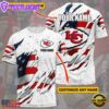 Custom Name NFL Kansas City Chiefs US Flag All Over Print T-Shirt