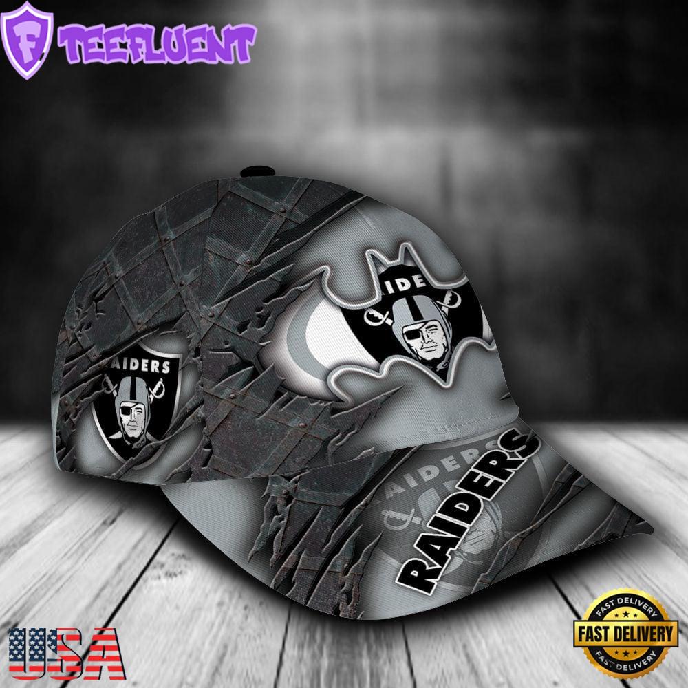 Custom Name NFL Las Vegas Raiders Batman Logo All Over Print 3D Classic Cap