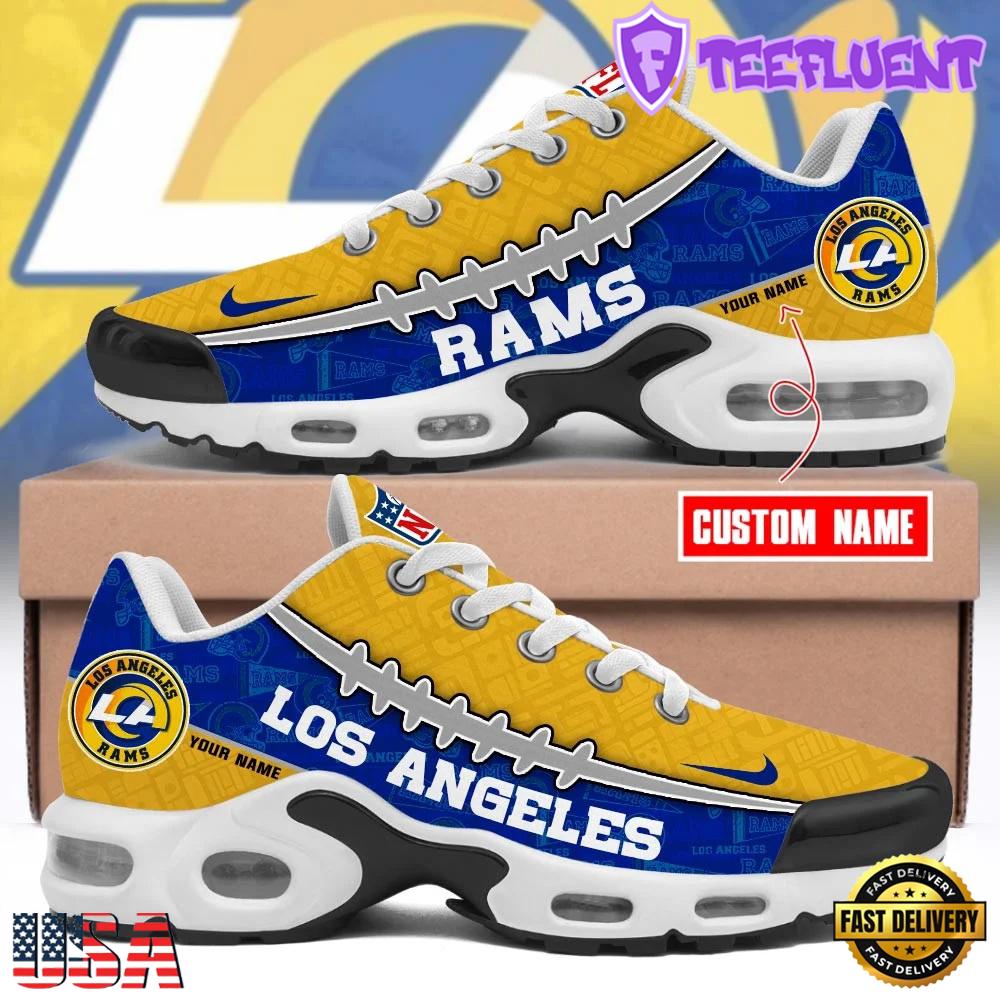 Custom Name NFL Los Angeles Rams Air Max Plus Shoes
