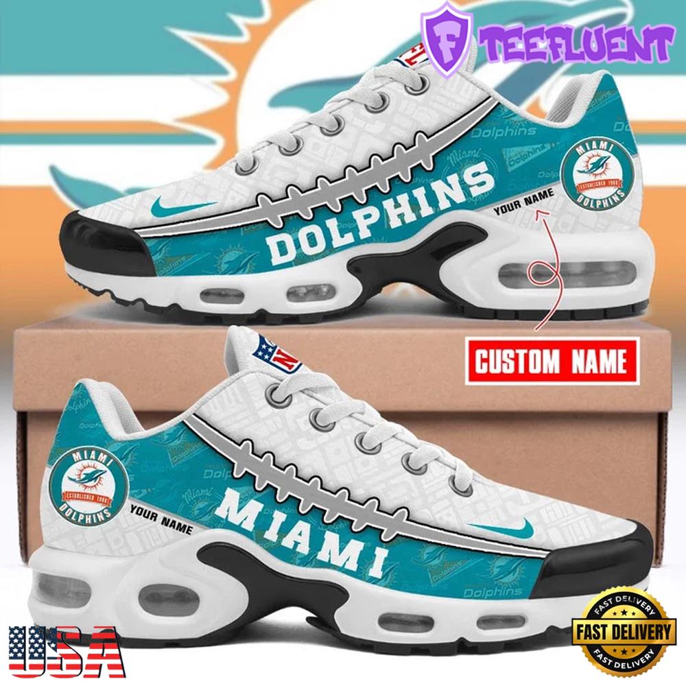 Custom Name NFL Miami Dolphins Air Max Plus Shoes