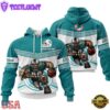 Custom Name NFL Miami Dolphins Mascot All Over Print Hoodie Shirt
