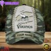 Custom Name NFL Minnesota Vikings Camo Hunting Classic Cap For Fans