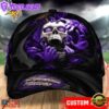 Custom Name NFL Minnesota Vikings Skull Halloween Baseball Cap