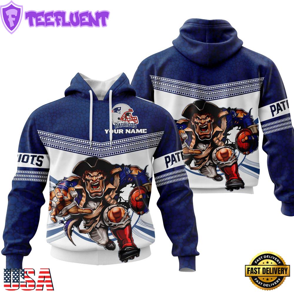 NFL Custom NameNew England Patriots Mascot All Over Print Hoodie Shirt , NFL Unisex Hoodies NFL Custom NameNew England Patriots Mascot All Over Print Hoodie Shirt , NFL Unisex Hoodies