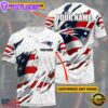Custom Name NFL New England Patriots US Flag All Over Print T-Shirt