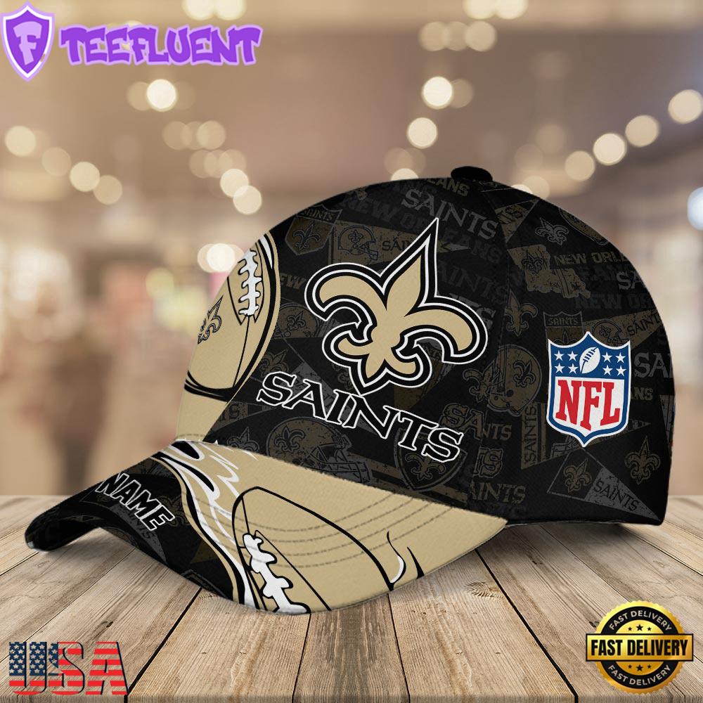 Custom Name NFL New OrleansSaints Classic Cap Hats For Fans Custom Name NFL New OrleansSaints Classic Cap Hats For Fans