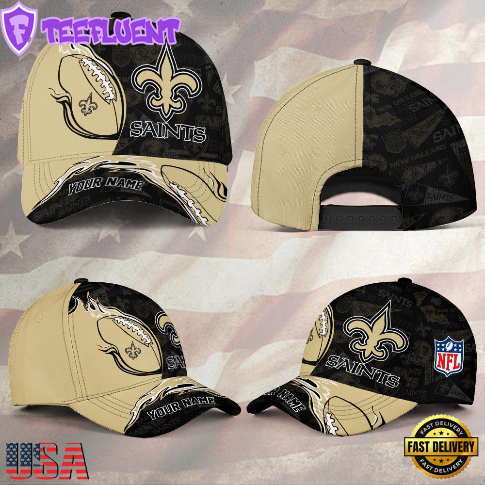 Custom Name NFL New OrleansSaints Classic Cap Hats For Fans Custom Name NFL New OrleansSaints Classic Cap Hats For Fans