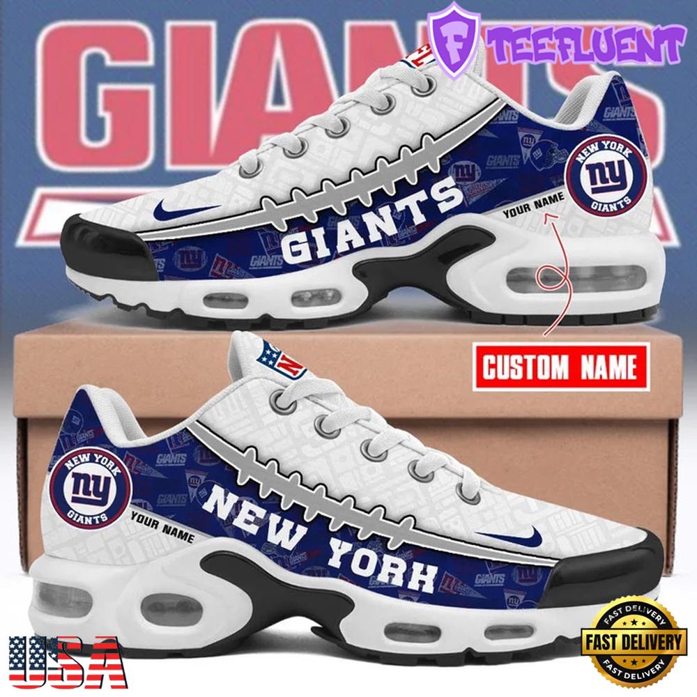 Custom Name NFL New York Giants Air Max Plus Shoes