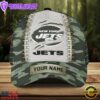 Custom Name NFL New York Jets Camo Hunting Classic Cap For Fans