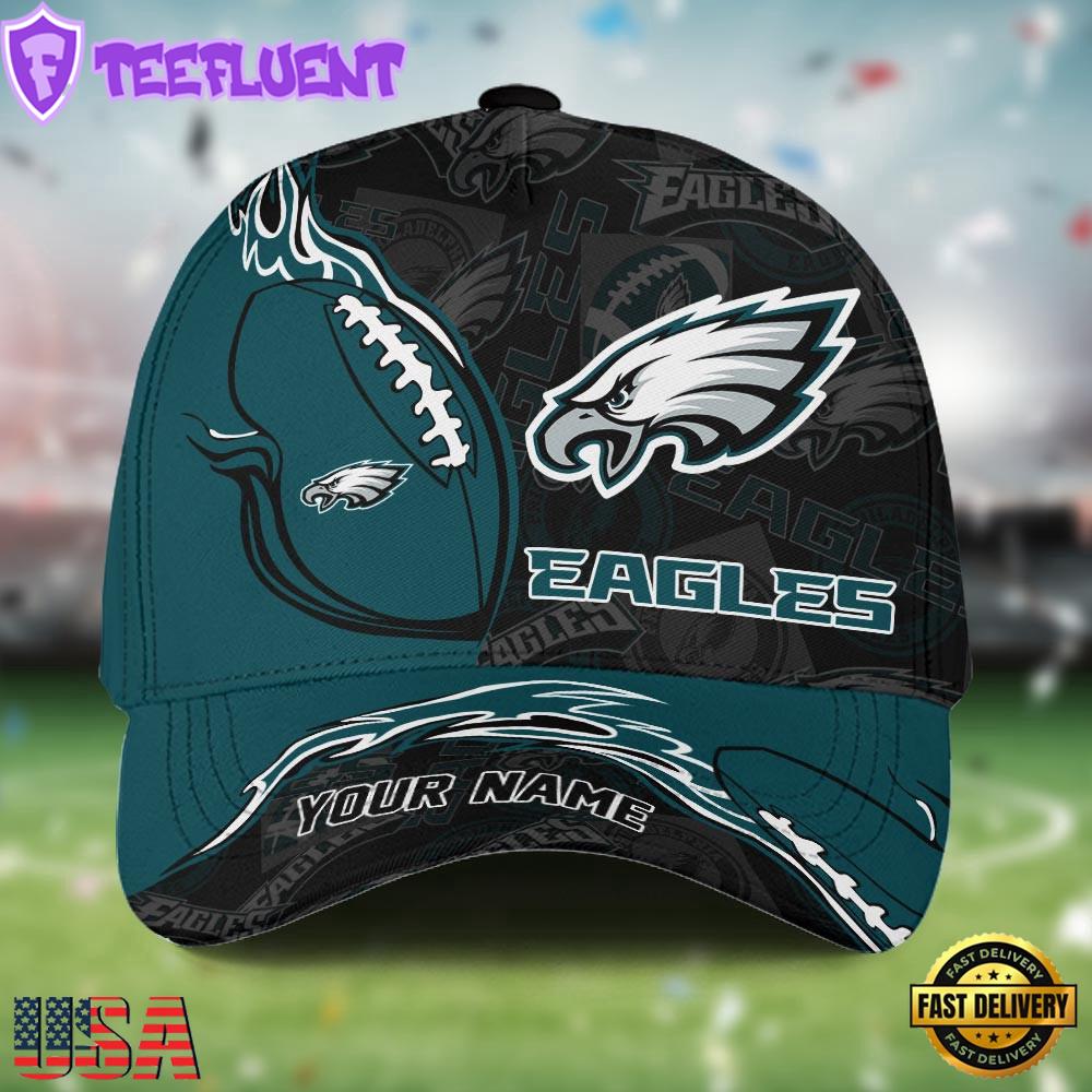 Custom Name NFL Philadelphia Eagles Classic Cap For Fans