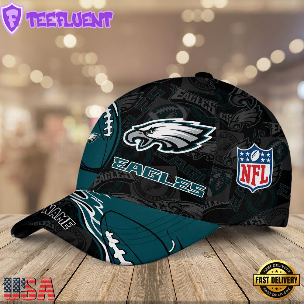 Custom Name NFL Philadelphia Eagles Classic Cap Hats For Fans Custom Name NFL Philadelphia Eagles Classic Cap Hats For Fans